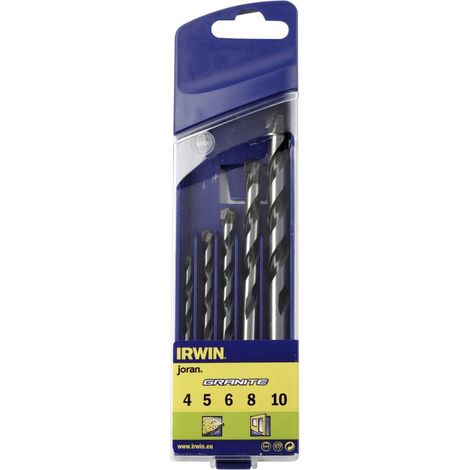 Irwin 10501917 Concrete Drill Bit Set Granite Assorted Tips In Box Of 5pcs