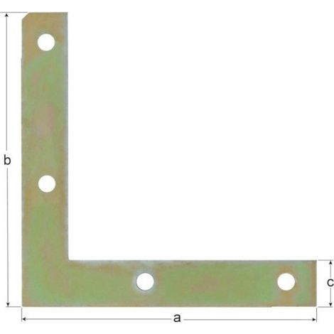 GAH Alberts squadretta per mobili L.100 x 100 mm B.15 mm, acciaio zincato giallo – 337056 (1/2)