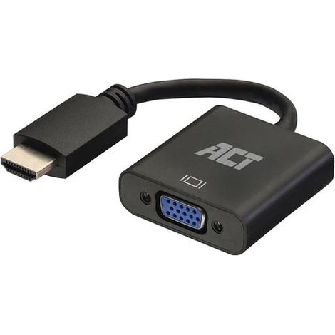 Cable adaptador HDMI macho a VGA hembra, con audio - 0.15 m (1/5)