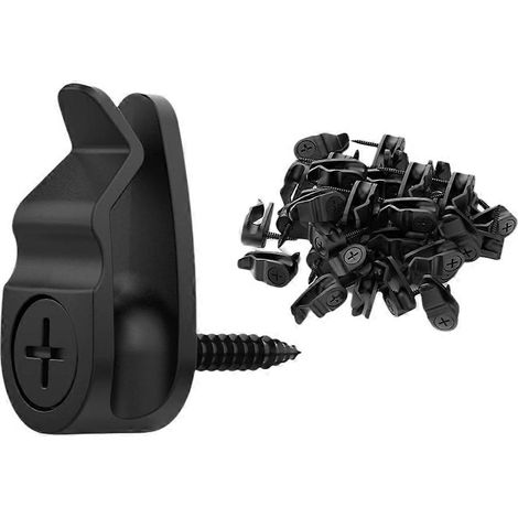 Clips pour guirlandes lumineuses d'extérieur, crochets de suspension résistants aux intempéries pour guirlandes féériques, décoration de fêtes (lot de 50) (1/5)