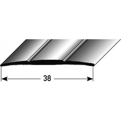 PROVISTON Übergangsprofil 1.8 x 38 x 1000 mm Übergangsschiene Übergangsleiste Bodenprofil Abdeckleiste Aluminium eloxiert Bronze Hell Selbstklebend (1/2)