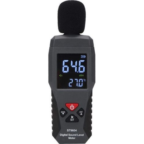Sound level recorder, noise tester, sound level meter, digital sound level meter (30-130 dB), lux meter