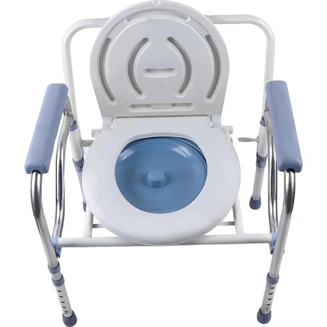 Sedia da toilette, altezza regolabile, comodi braccioli (1/2)