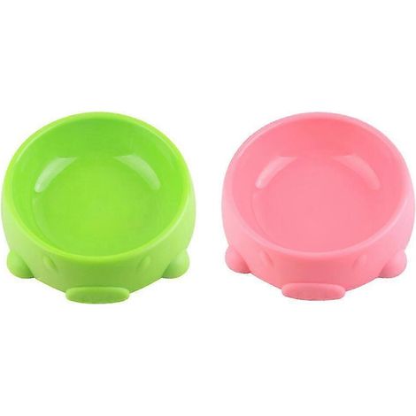 2 cuencos para perros y gatos, cuencos de plástico para cerditos (1/5)