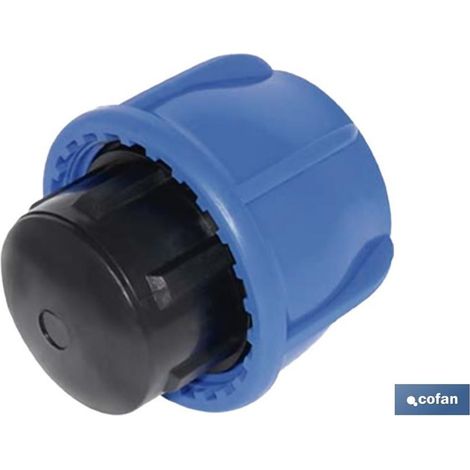 Bouchon d'extrémité en polypropylène PN16 63 mm avec joint d'étanchéité EPDM