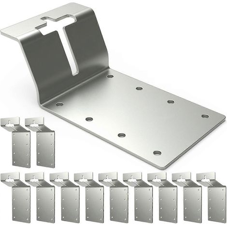 Lot de 12 supports de poteau en T de 3 pouces (vertical) - Support de fixation pour poteau en T (1/5)