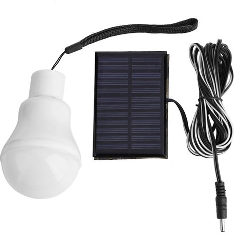 YMYNY 12 LED Ampoule à Énergie Solaire Portative de Lumière d'ampoule de LED avec Panneau Solaire pour Éclairage Extérieur Randonnée Camping Tente de Pêche (1/5)