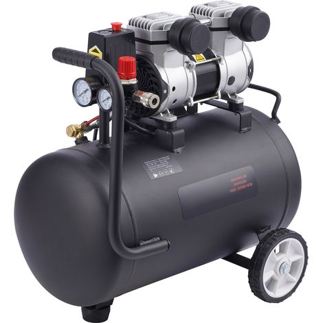 Mophorn Compressore d'Aria, Serbatoio in Acciaio da 8 Galloni, Compressore Senza Olio da 1 HP 2,2 CFM a 90 PSI e Pressione Massima di 120 PSI, Compressore Portatile Ultra Silenzioso da 80 dB per (1/5)