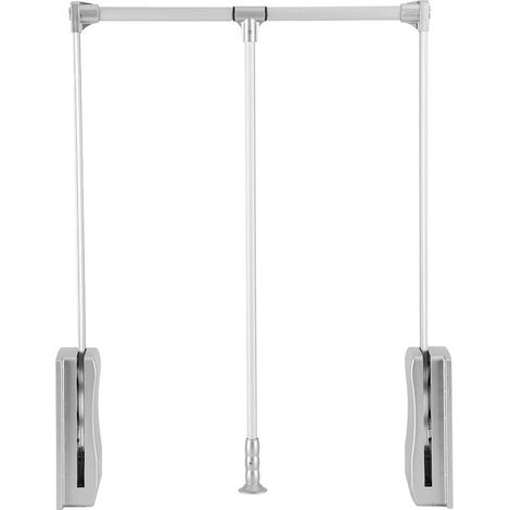 SJLERST Portemanteau  Support Rail de suspension pour vêtements de garde-robe, largeur réglable, levage/extraction, retour doux, gain de place
