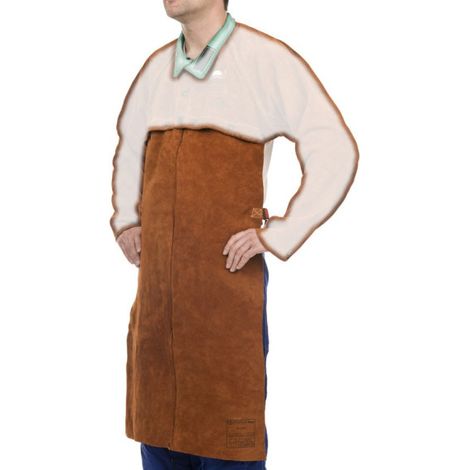 Mandil largo para soldador WELDAS en cuero serraje vacuno Steersotuff                         51 x 56 cm (1/4)