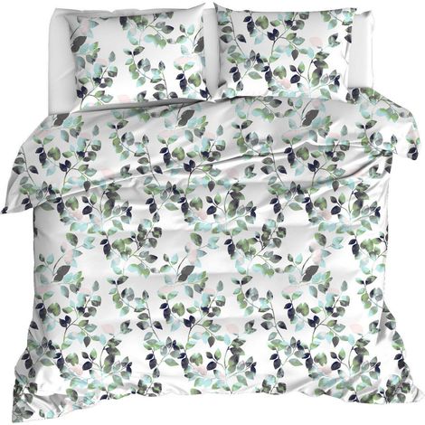 Funda nórdica, funda nórdica, ropa de cama Set Verde Blanco Negro (1/2)