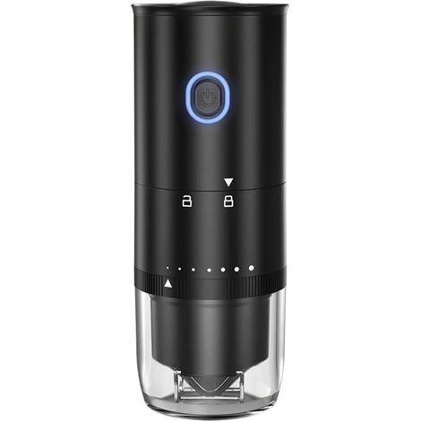 Tragbare Kaffeemaschine, Kaffeemühle, tragbare elektrische Kaffeemühle, schwarz (1/5)