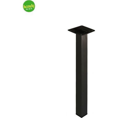 Piede quadro per mobile Masidef in metallo nero 25 x 25 mm H300 mm