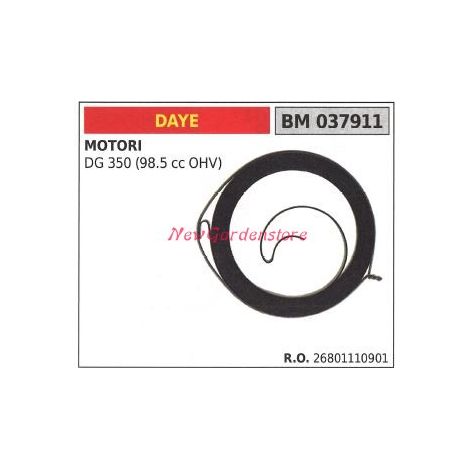 Molla avviamento DAYE tagliaerba tosaerba rasaerba DG 350 98.5 cc ohv 037911