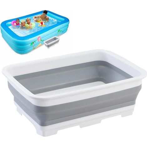 Pediluve Piscine Pliable  37x27x11.8cm Bassin De Pieds pour Piscine  Bac De Trempage et De Lavage  pour Rincer Les Pieds, Garder L'eau De La Piscines Propre, pour Plages et Baignoires (1/5)