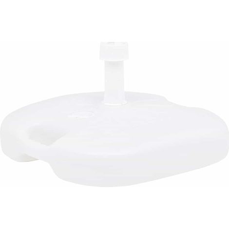 vidaXL Base Ombrellone Riempibile con Sabbia/Acqua 16L Bianca (1/5)