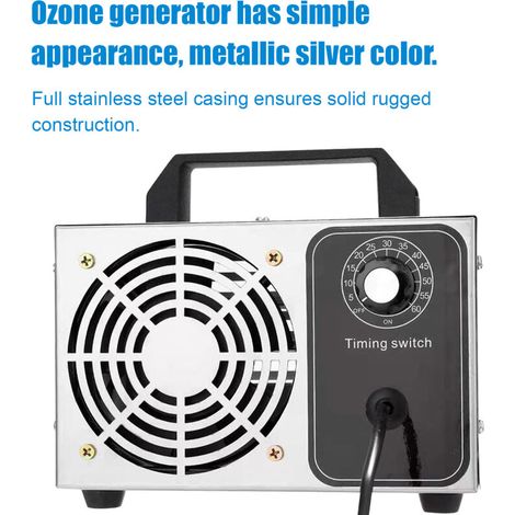 Generador de ozono SJLERST 32 g/h, purificador de aire O3, desodorizante para el hogar, la cocina, la oficina y el coche. (1/3)