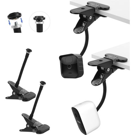 Lot de 2 supports flexibles en métal réglables à 360° pour appareil photo intérieur et extérieur pour Blink, Eufy eufyCam 3, 3C, 2, 2C, 2C Pro, Wyze Cam Pan, Arlo Ultra 2 (1/5)