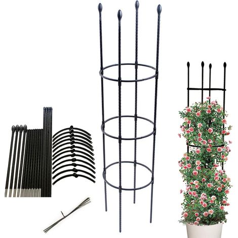 Zolginah – Tuteur pour végétaux en acier résistant – Support pour plantes grimpantes – Cage à tomates durable – Treillis vertical pour jardin et balcon
