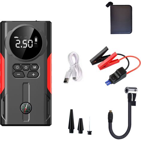 Toivize Gonfiatore per pneumatici senza fili da 150 PSI – Compressore portatile con display a LED – Diverse modalità di gonfiaggio – Spegnimento automatico – Batteria da 39800 mAh (1/5)