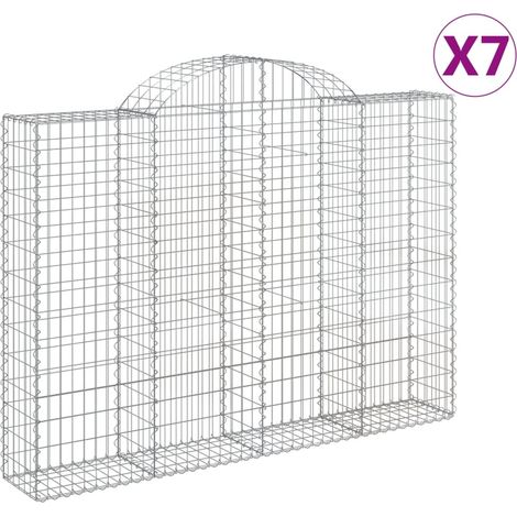 Maison Exclusive - Gabionen mit Hochbogen 7 Stk. 200x30x140/160cm