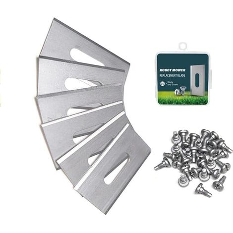 30 Pièces Lame Robot Tondeuse pour Husqvarna/Gardena, Lames De Rechange Universelles avec vis