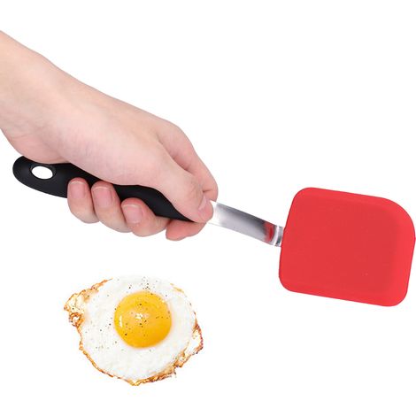 Spatule de Cuisine en Silicone Résistante à la Chaleur pour Poêle Antiadhésive, Pâtisserie et Cuisson (1/5)