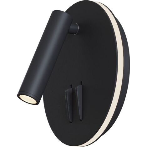 Applique Da Parete Interno Moderno Ios 176 Alluminio Nero Luce Led Integrato 10W (1/5)