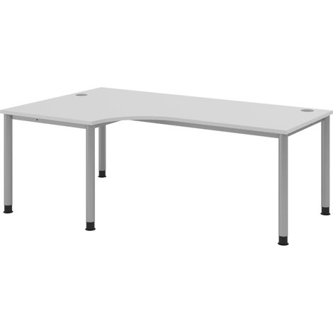 bümö Schreibtisch Serie-H Gestell: Silber Eckform: 200 x 120 cm (1/5)