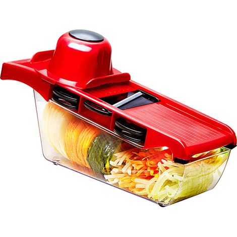 Trancheuse à légumes multifonction 6 en 1 pour la cuisine : hachoir, coupe-légumes et éplucheur intégré. (1/5)