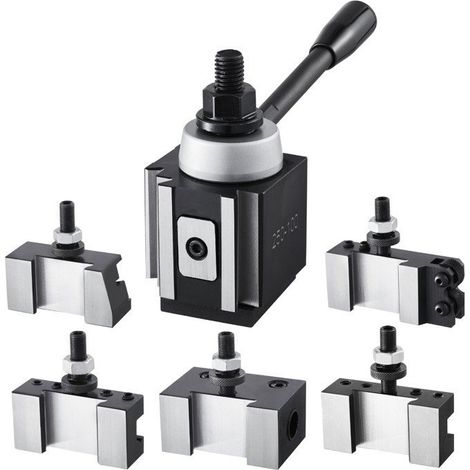 Porte-outil à changement rapide pour mini-tour -Lot de 6 pièces - Type cale - Acier 45 (1/5)