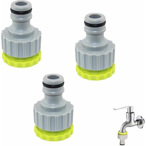 3 Pièces Raccord Robinet Universel Fileté Femelle 1/2" (1/5)