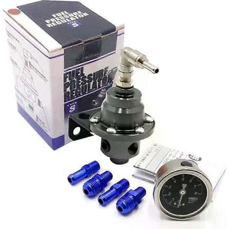 Régulateur de pression de carburant universel réglable type tomei avec manomètre et instructions (1/5)