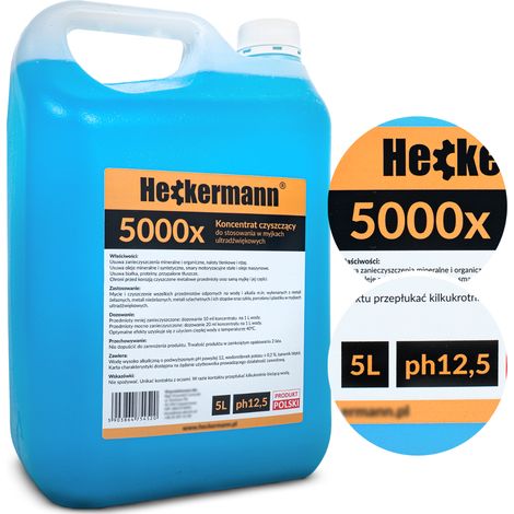 Solution nettoyante à ultrasons Heckermann pH 12,5, 5 L