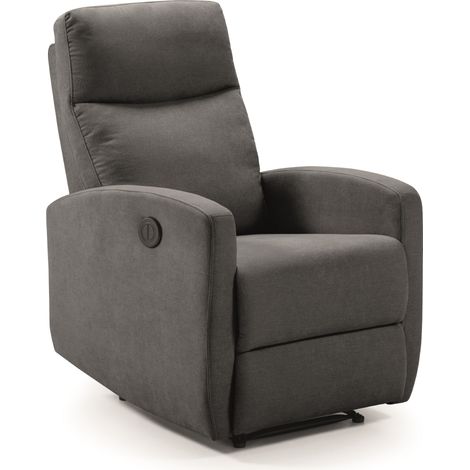 Fauteuil relax électrique en tissu waterproof couleur Gris foncé - Longueur 66 x Profondeur 88 x Hauteur 103 cm (1/4)