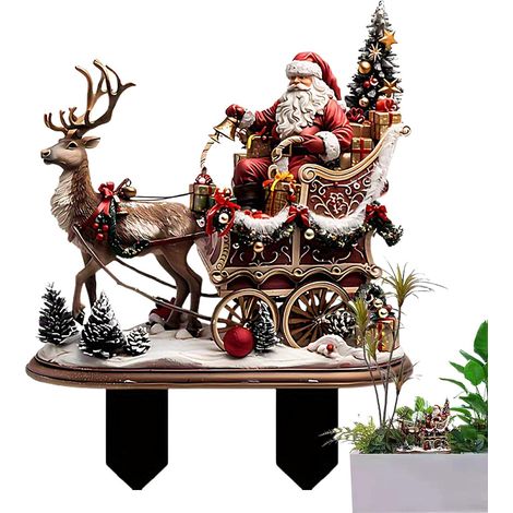Gartenstecker 2D Acryl Weihnachtsstecker für den Hof