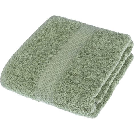 HOMESCAPES Turkish Cotton Sage Green Bath Towel