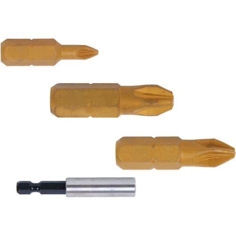 Adaptador de 3 puntas titamium pozidrive de atornillar PZ-1 PZ-2 PZ-3 09594006