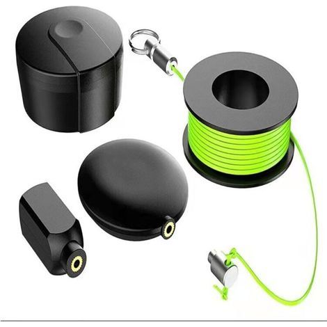 Lntyq Extracteur de fil magnétique, Ensemble d'extracteurs de câbles magnétiques de 4 paquets avec fils magnétiques, cordes en nylon, câble de guide de fil magnétique outils de pêche fil (1/4)