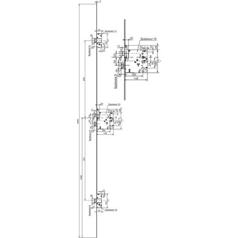 Serrure à larder série 5000XL SGN1 A2P TRILOCK VACHETTE 24128000 (1/3)