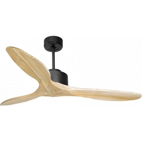 Modulo de KlassFan - Super destratificateur et ventilateur DC 132 cm Gris basalte pales bois clair sans Lumière  25 à 40 m²