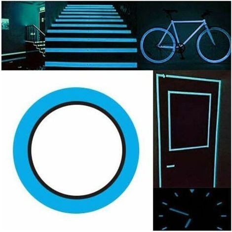 Lot de 1 -Bande phosphorescente autocollants autolumineux - Bande phosphorescente complète escalier autocollants fluorescents absorbants stockage lumière scène bandes phosphorescentes (1/4)