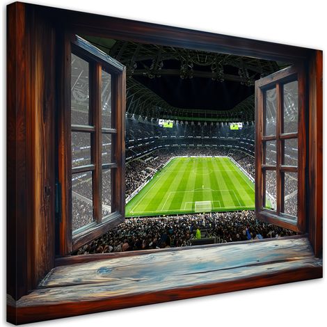 Tableau déco Fenêtre Match de football 60x40 (1/5)