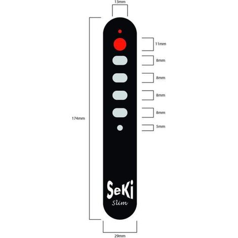 Seki Télécommande avec Larges Touches - Slim - Orange - 311402 (1/2)