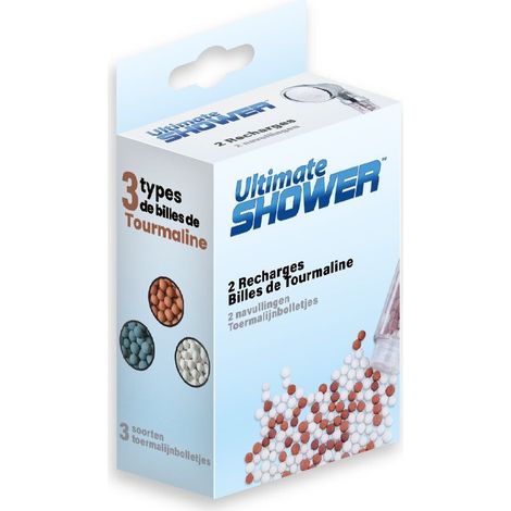 AUTRES Recharge pour pommeau a billes argile, Active shower lot de 2