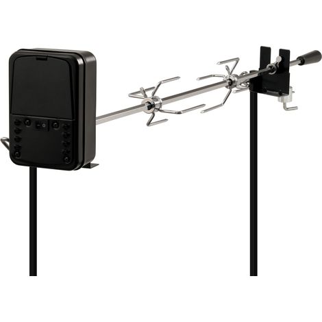 BBQ-Toro juego de pinchos para barbacoa de camping, 90 cm, 2 agujas para carne, motor (baterÃa)