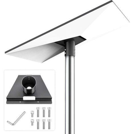 Hochleistungs-Rohradapter-Montagesatz der 3. Generation – Verstellbare V3-Halterung für Dach, Mast oder Wand (schwarz) – Crezuo