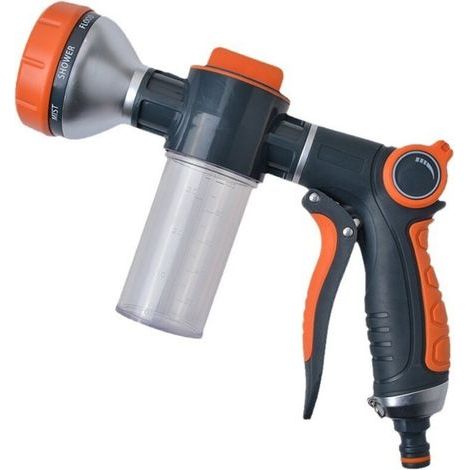 Pulvérisateur d'eau multifonction haute pression 8 modes, arrosage de jardin, mousse, équipement d'arrosage, fournitures de jardinage (gâchette avant) (1/4)