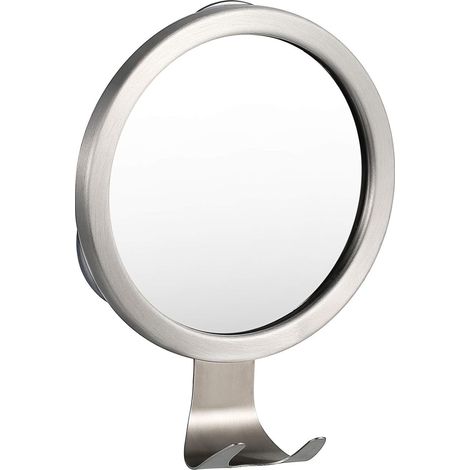 Miroir de douche anti-buée avec porte-rasoir, ventouse à fixation puissante pour le rasage.