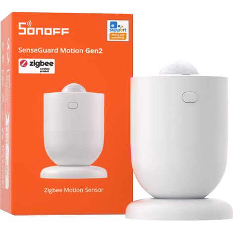 SONOFF SenseGuard SNZB-03PR2 Zigbee Bewegungsmelder mit Lichtsensor für Lichtsteuerung, Alarmanlage & Smart Home Automation, Helligkeitsverlauf, kompatibel mit Home Assistant, Alexa & SmartThings (1/5)